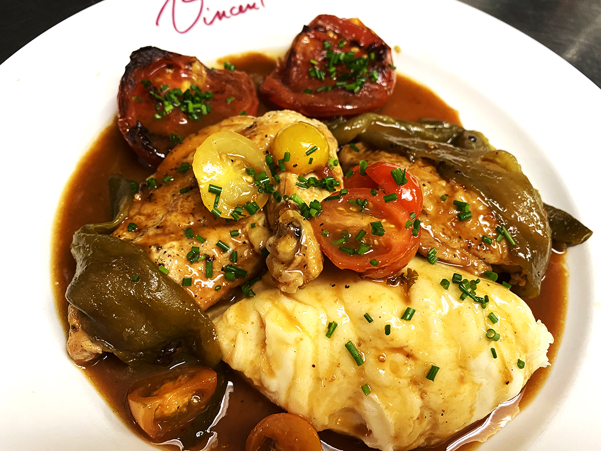 Roast Chicken with Hatch Chile and Mashed Potato